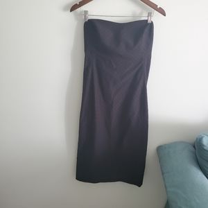 NWT J Crew strapless midi dress little black dress size 4 preppy classic